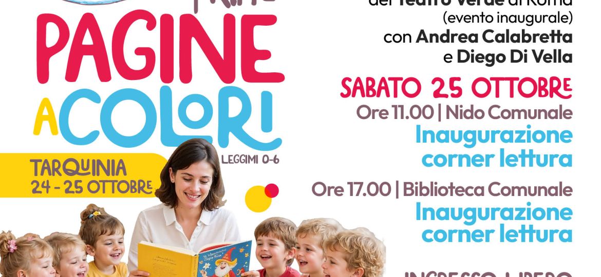 Festival Pagine a Colori Tarquinia lettura 0-6 anni Cepell