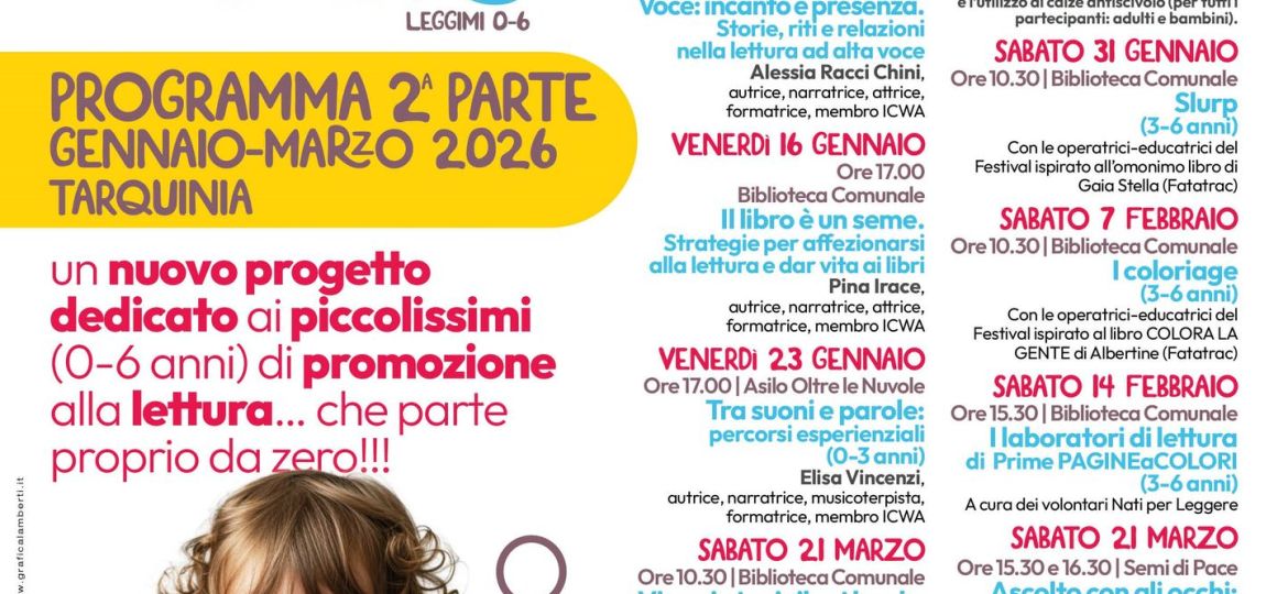 Incontro sulla lettura ad alta voce per bambini con Alessia Racci Chini a Tarquinia